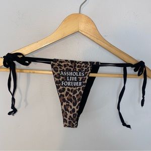 Assholes Live Forever Cheetah Bikini